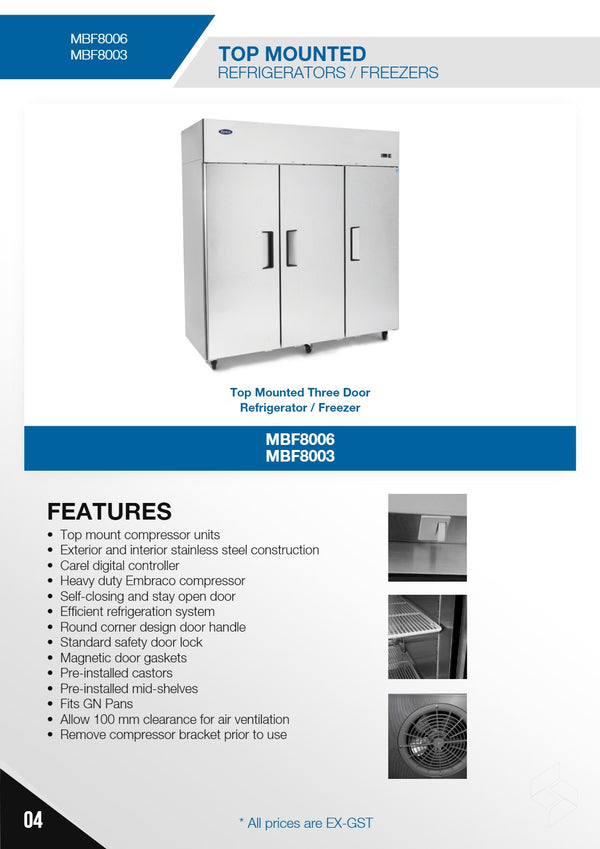 Atosa MBF8006 - Upright Fridge