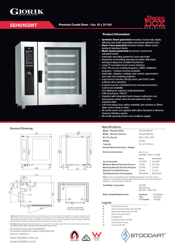 Giorik Steambox Evolution SEHG102WT.RO - Combi Oven