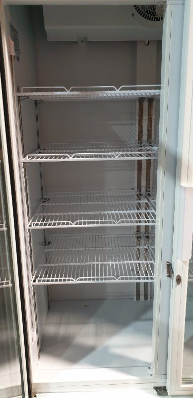 FED LG-1000GE 2 Door Glass Upright Fridge