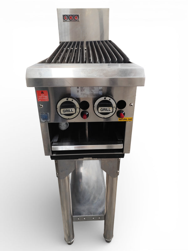 LKK CG3-2 300mm Gas Chargrill on Leg Stand
