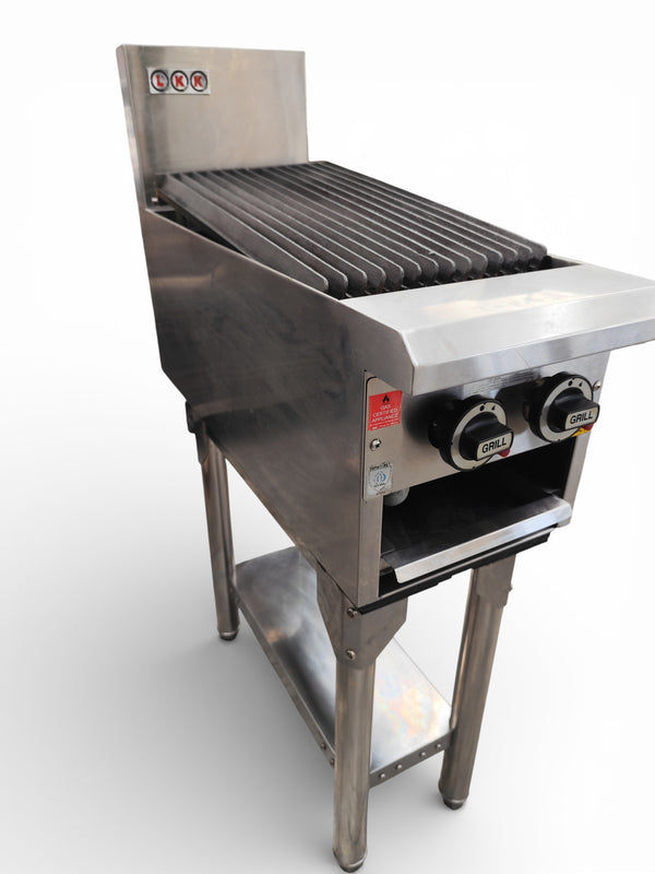 LKK CG3-2 300mm Gas Chargrill on Leg Stand