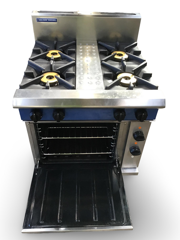Blue Seal GE54D 4 Burner Gas Range with Electric Convection Oven