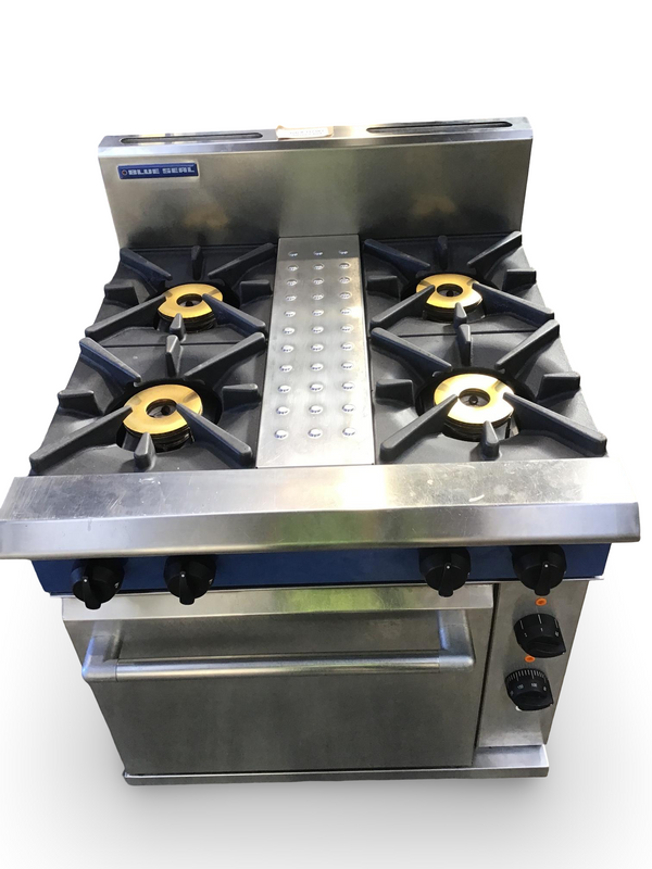 Blue Seal GE54D 4 Burner Gas Range with Electric Convection Oven