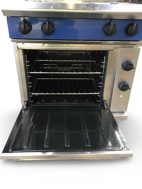 Blue Seal GE54D 4 Burner Gas Range with Electric Convection Oven