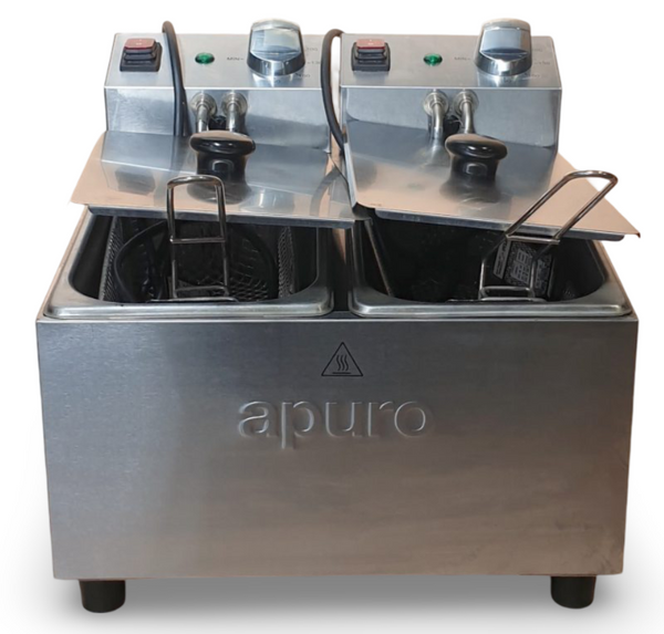 Apuro DB230-A Double Counter Electric Fryer