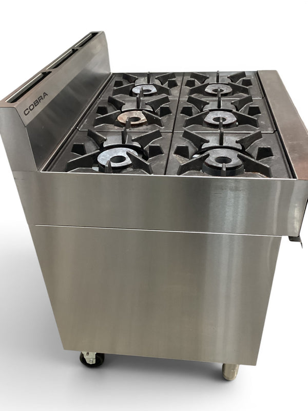 Cobra C9D 6 Burner Gas Cooktop on Cabinet Base