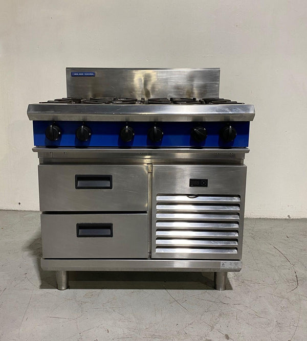 Blue Seal G516D-RB 6 Burner Gas Cooktop on Refrigerated Base