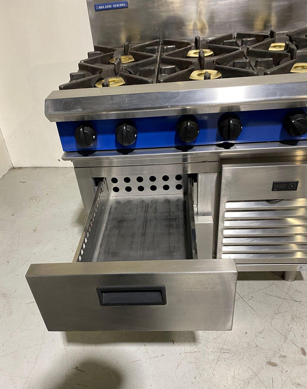 Blue Seal G516D-RB 6 Burner Gas Cooktop on Refrigerated Base