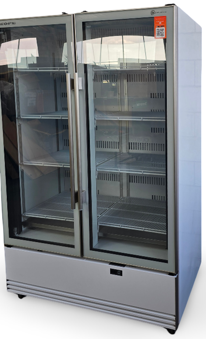 Skope BME1200N-A 2-Glass Door Upright Fridge