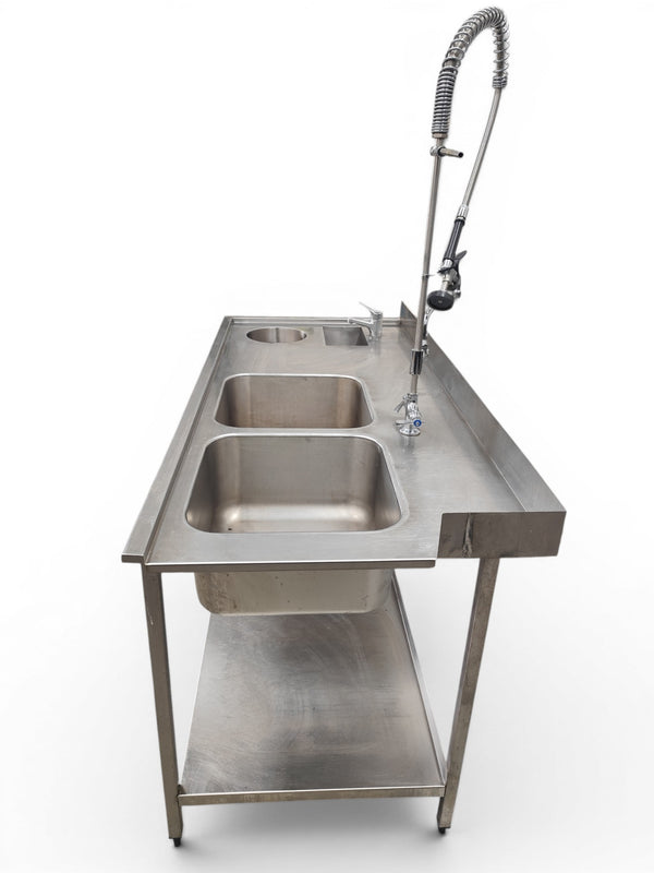 Stainless Steel Inlet Bench with Sink and Faucet