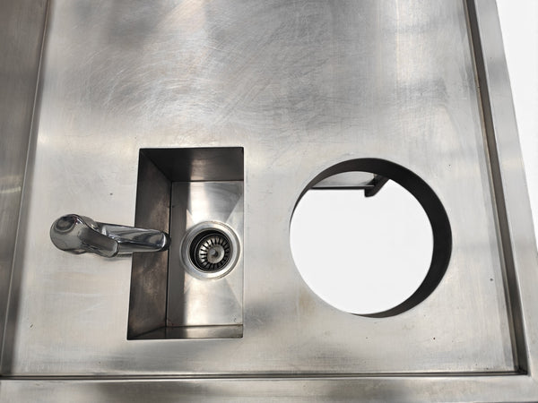 Stainless Steel Inlet Bench with Sink and Faucet