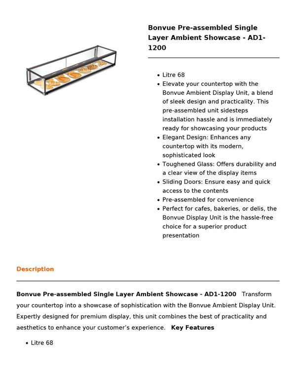 Bonvue AD1-1200 - Ambient Display