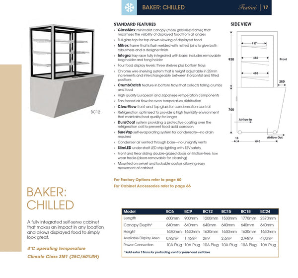 Festive Baker BC24/3 - Chilled Display Cabinet