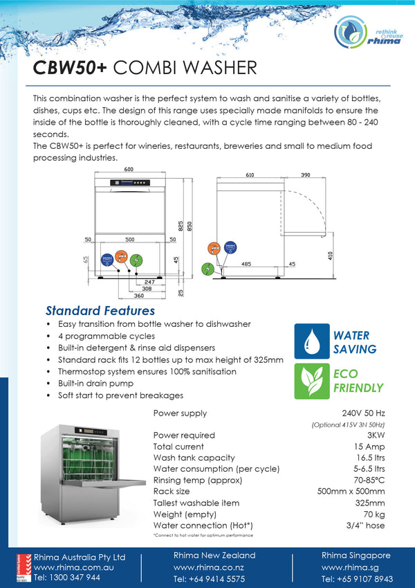Rhima CBW50+ - Combi Washer