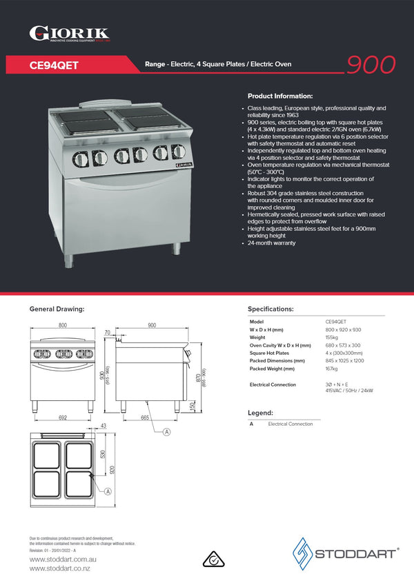 Giorik CE94QET - Range Oven