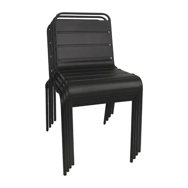 Bolero CS728 - Four Slatted Steel Side Chairs