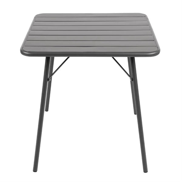 Bolero CS730 - Slatted Square Steel Table 700mm