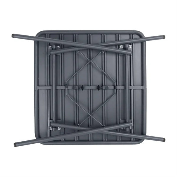 Bolero CS730 - Slatted Square Steel Table 700mm