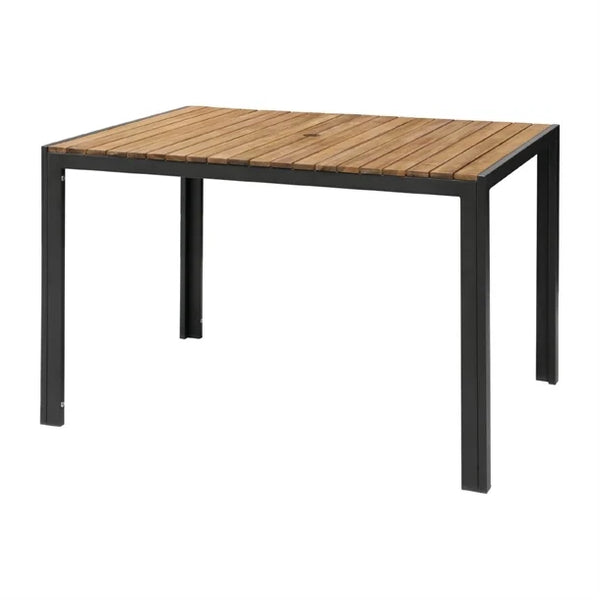 Bolero DS153 - Steel & Acacia Table 1200x800mm