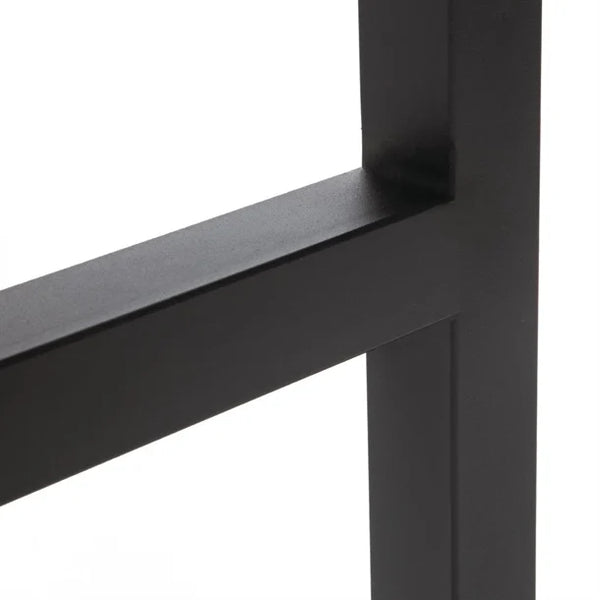 Bolero DS155 - Steel & Acacia Square Bar Table 600mm
