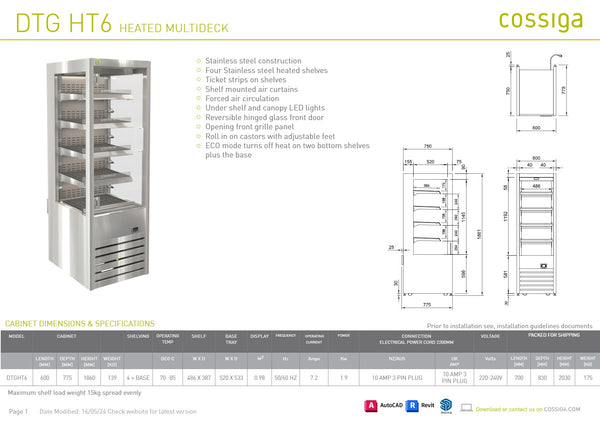 Cossiga DTGHT6 - Open Front Multideck