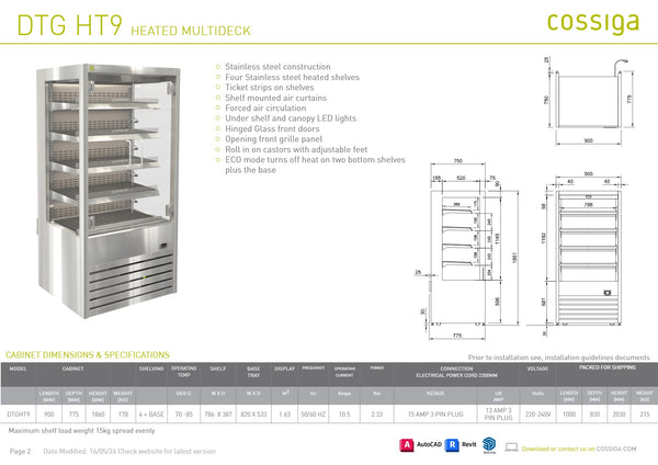 Cossiga DTGHT9 - Open Front Multideck