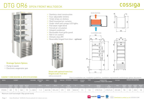 Cossiga DTGOR6 - Open Front Multideck