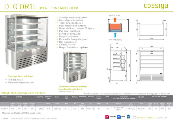Cossiga DTGOR15 - Open Front Multideck