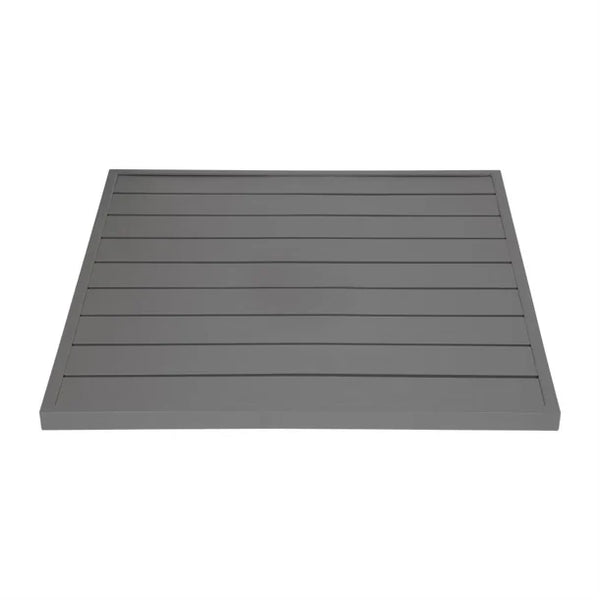 Bolero FW597 - Dark Grey Square Aluminium Table Top 700mm