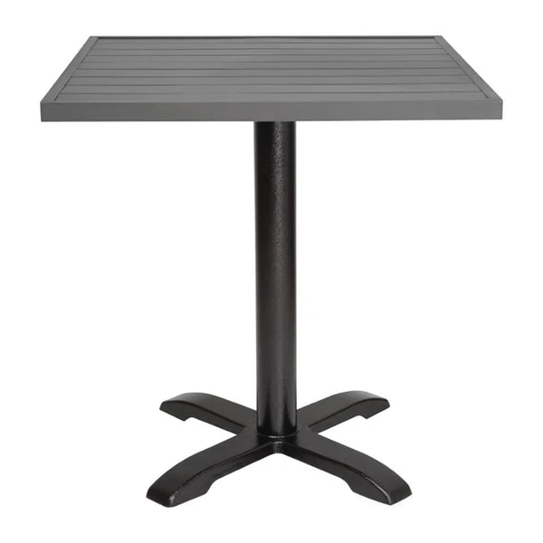 Bolero FW597 - Dark Grey Square Aluminium Table Top 700mm