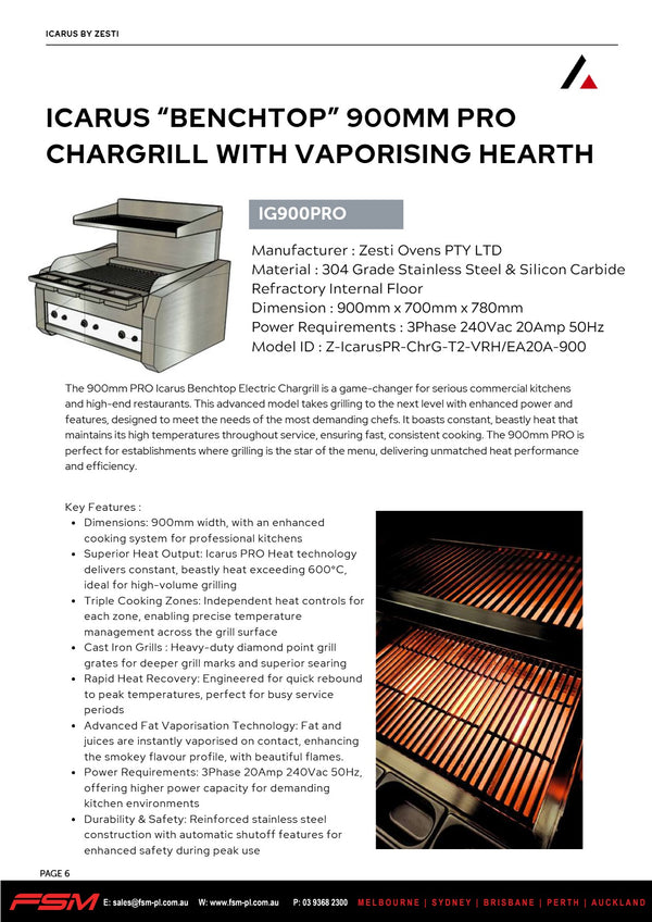 Icarus IG900PRO - Electric Char Grill