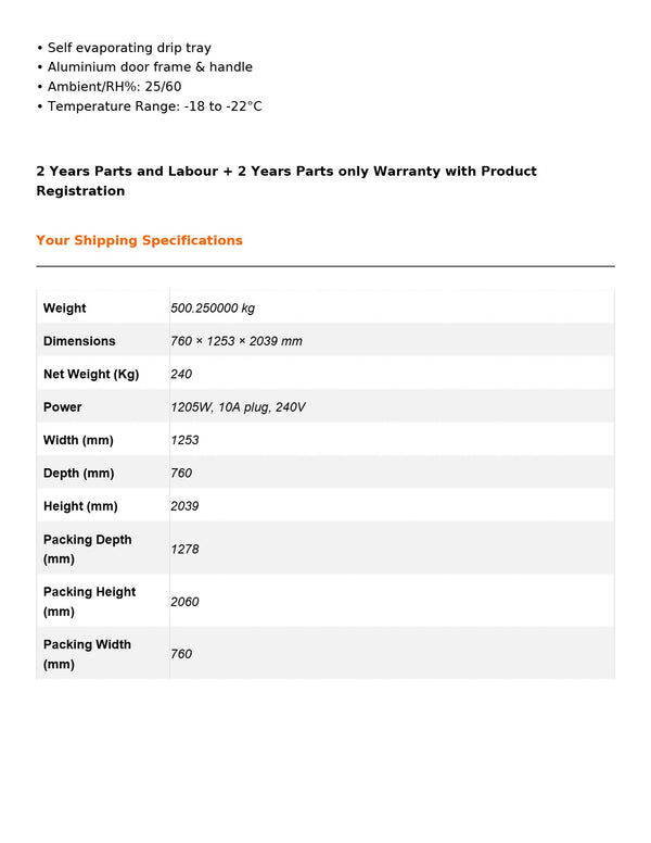 Thermaster LG-1000BGBMF - Upright Freezer