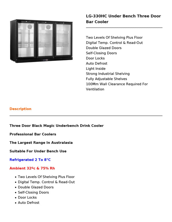 Thermaster LG-330HC - Under Bench Fridge