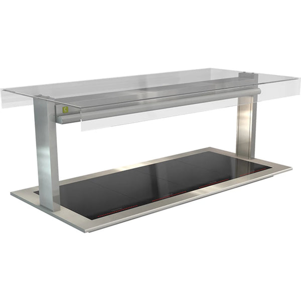 Cossiga Linear Series LSCM3-FT - Ceramic Hotplate with Flat Top Sneeze Guard