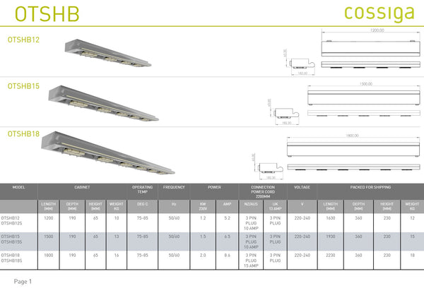 Cossiga OTSHB15S - Heat Bar