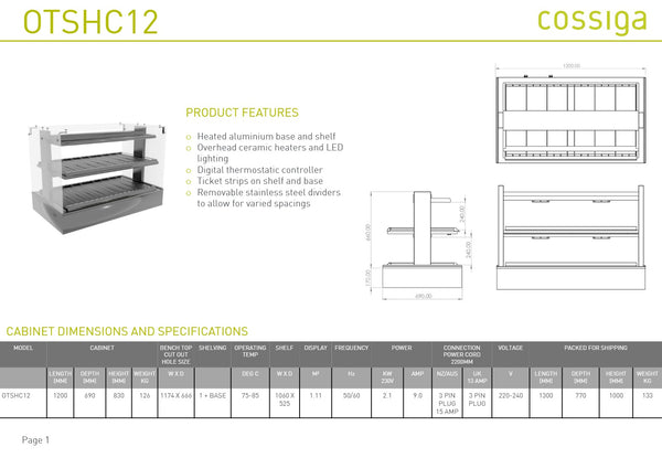 Cossiga OTSHC12 - Heated Display