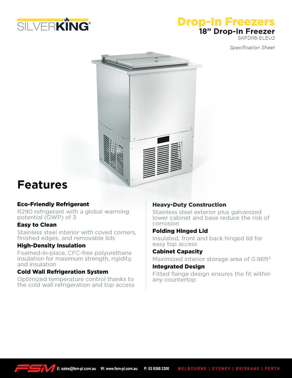 Silverking SKFDI - Drop In Ice Cream Freezer