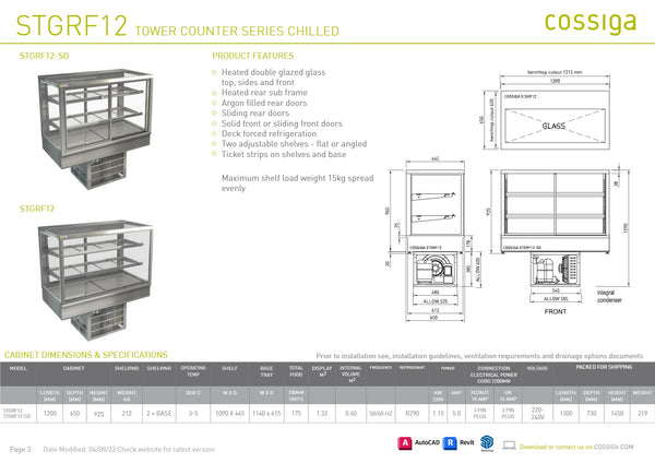 Cossiga STGRF12-SD - Hot Food Display