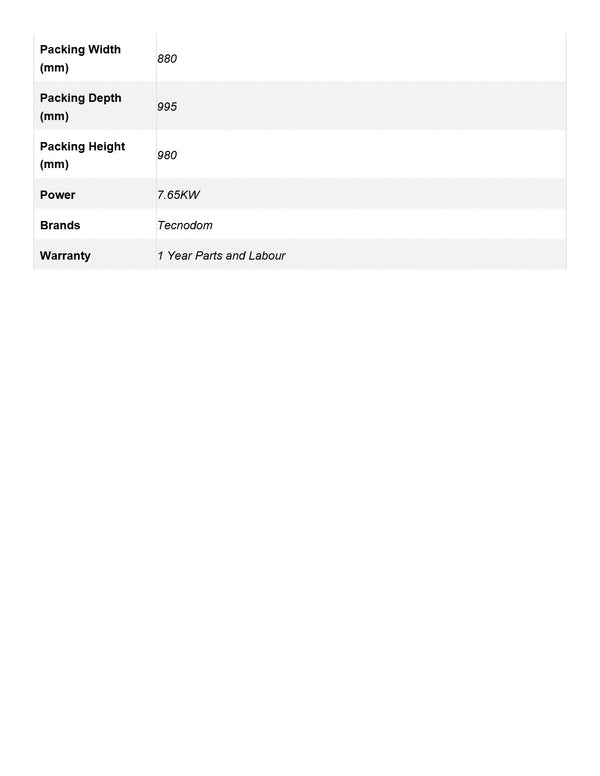 Tecnodom TD-6NE - 6 Tray Combi Oven
