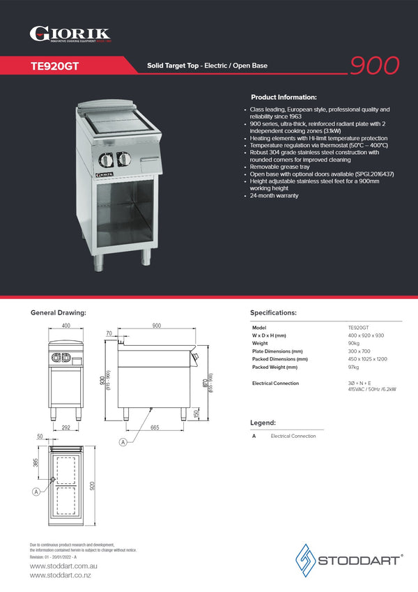 Giorik TE920GT - Target Top on Open Base