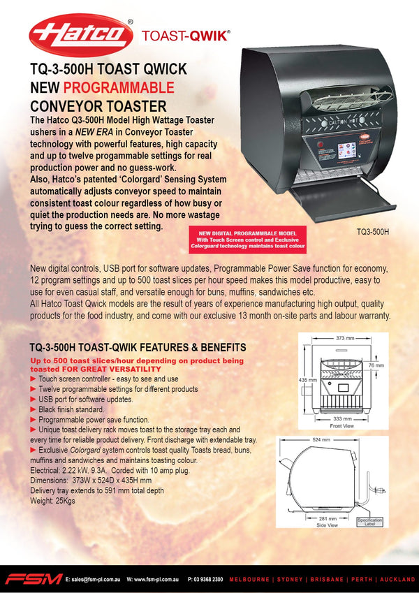 Hatco Toast-Qwik TQ3-500H - Conveyor Toaster