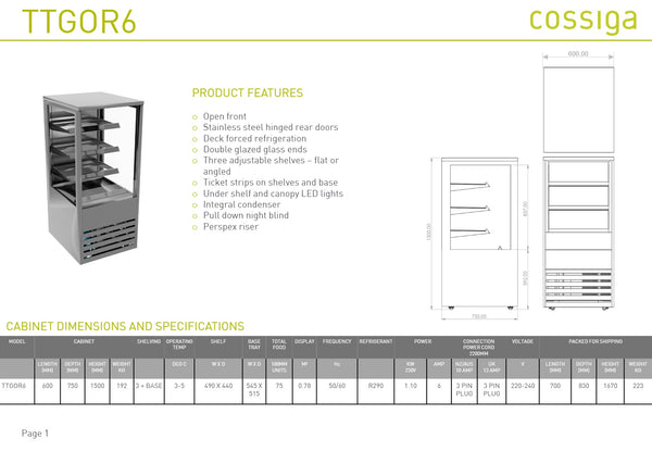Cossiga TTGOR6 - Refrigerated Display