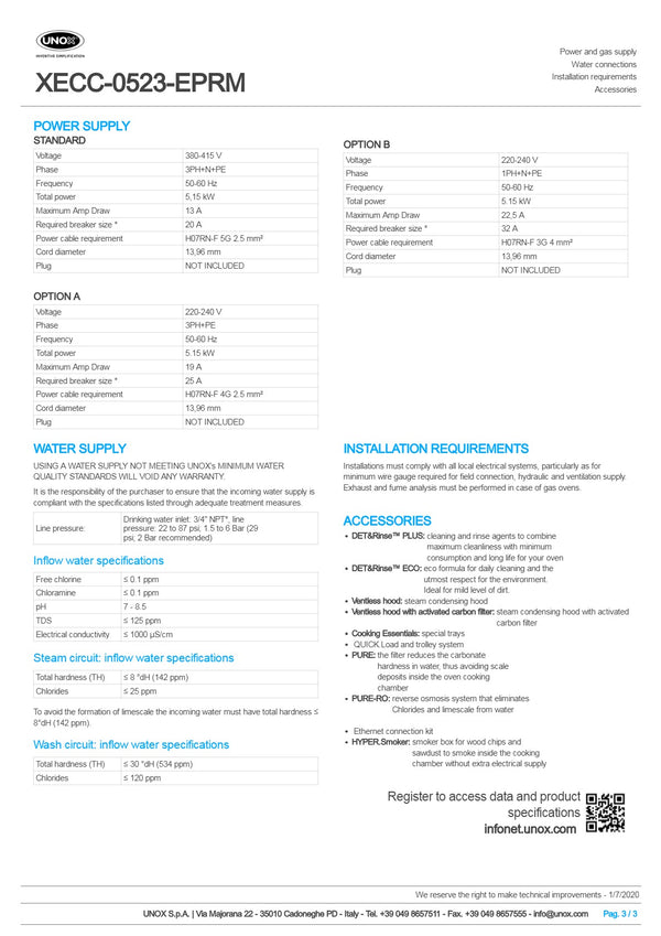 Unox Cheftop Compact XECC-0523-EPRM - Combi Oven