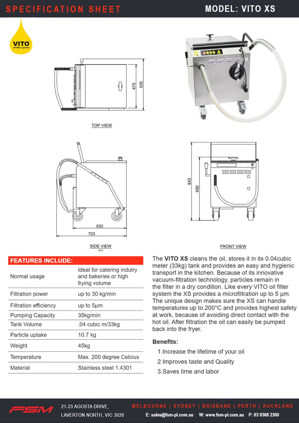 Vito XS - Vacuum Filtration System