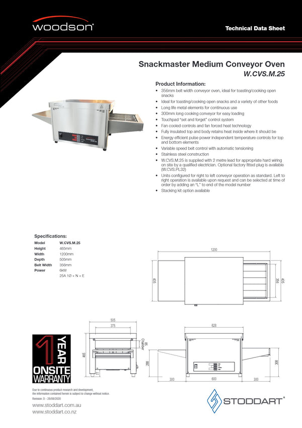 Woodson W.CVS.M.25 - Conveyor Oven
