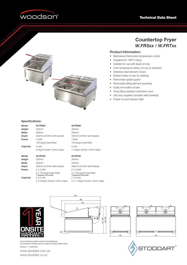 Woodson W.FRT80 - Fryer