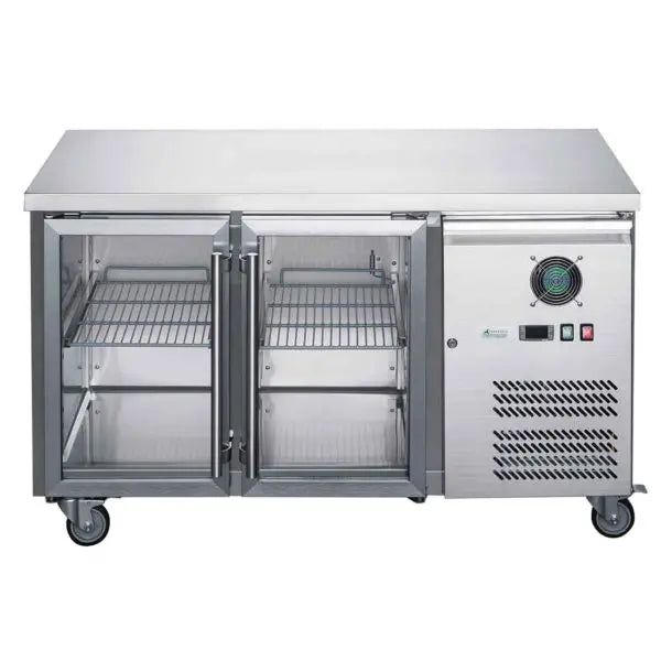 FED-X XUB7C13G2V - Two Glass Door Bench Fridge