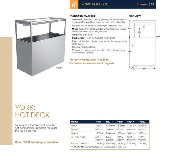 Festive York YHD14 - Hot Deck Cabinet