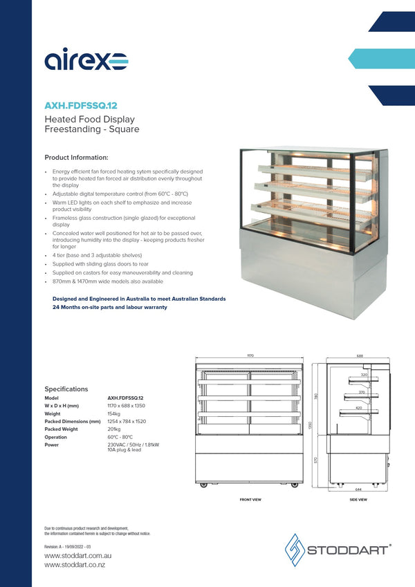 Airex AXH.FDFSSQ.12 - Heated Display