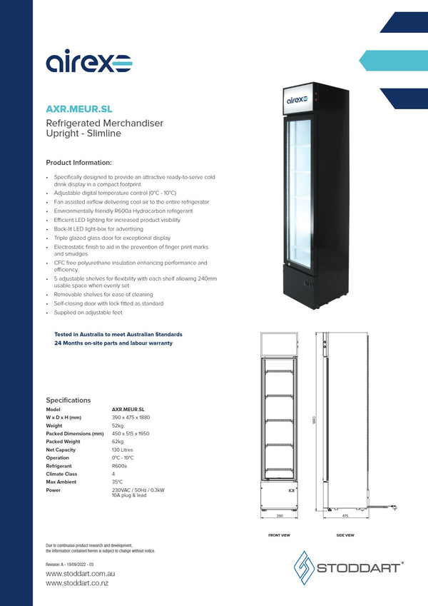 Airex AXR.MEUR.SL - Display Fridge